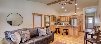 Rockerville Gold Town Lodging #10- This one-bedroom condo is your perfect home base for adventure and relaxation. Just minutes from Mount Rushmore, Crazy Horse Memorial, Custer State Park, Sturgis, and the Badlands.