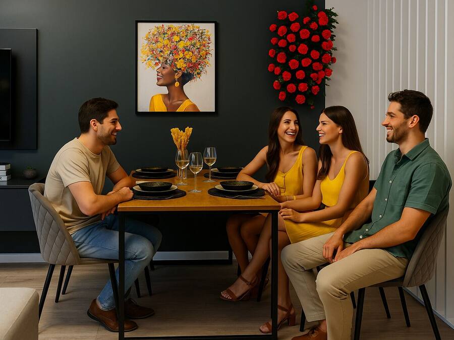 Apartamento Premium, vistas al parque | Zona de estar | Smart TV de 65 cm con canales por cable, Netflix