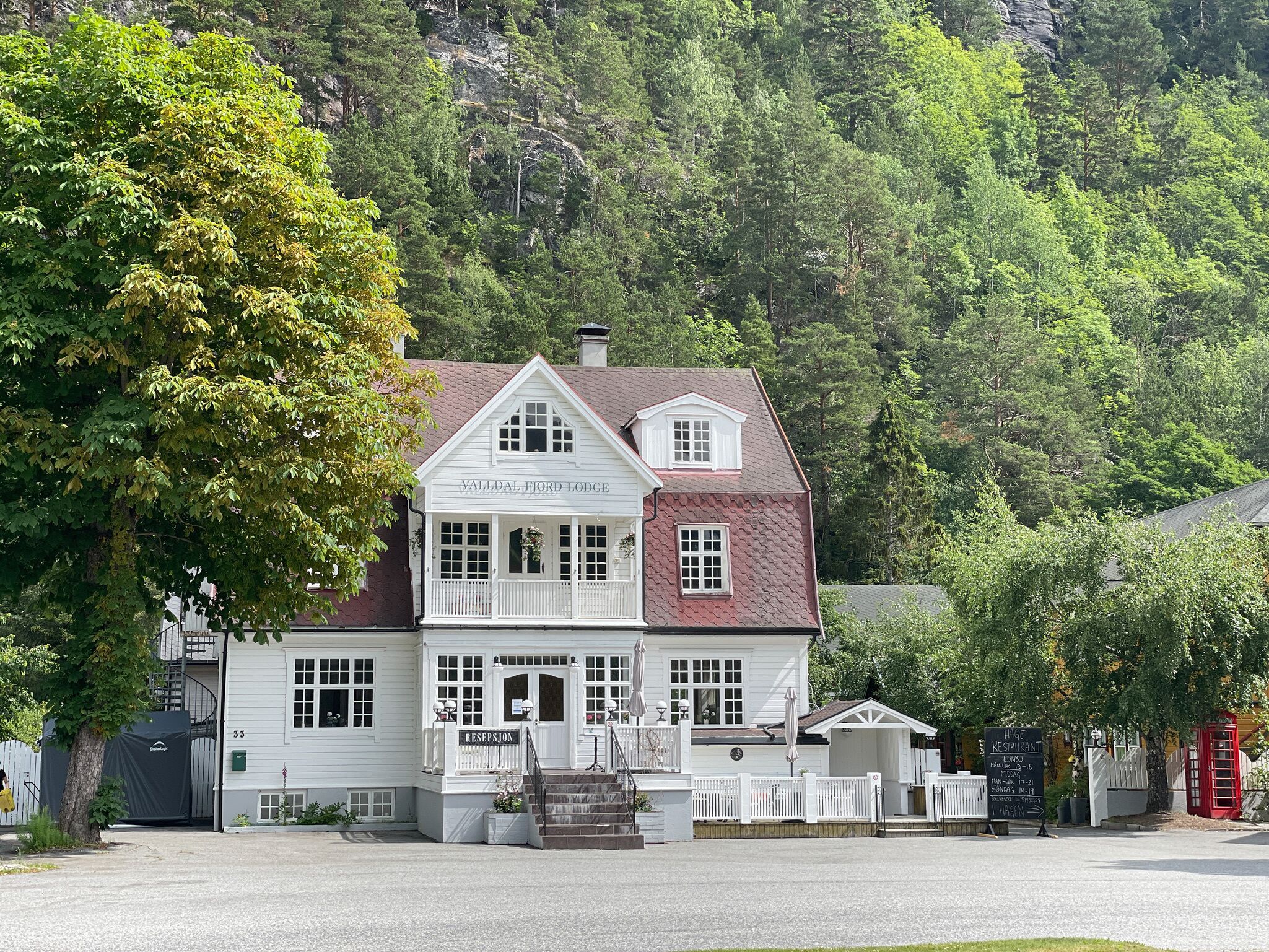 Overnatningsstedets facade