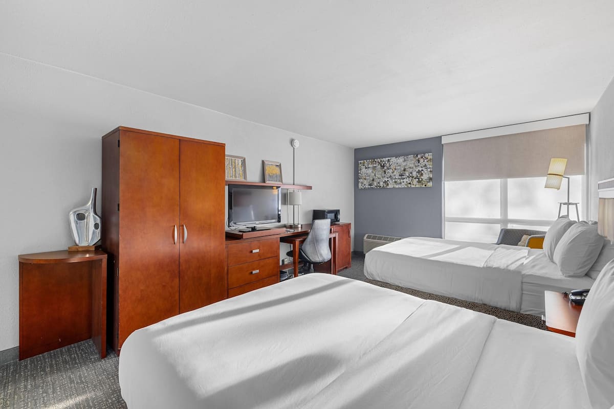 Room, 2 Queen Beds, Non Smoking | Individually furnished, desk, soundproofing, iron/ironing board