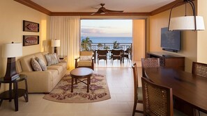 Smart TV, fireplace, DVD player, table football - 𝐅𝐢𝐧𝐝𝐢𝐧𝐠𝐌𝐞𝐢𝐥𝐢 Luxe Beachfront Kaanapali Residence Club+Amenities. 2BR (Lahaina)