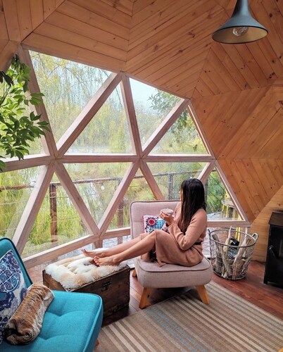 Glamping Tipo Domo Inmerso en la Naturaleza Rodeado de Fauna y Mucha paz