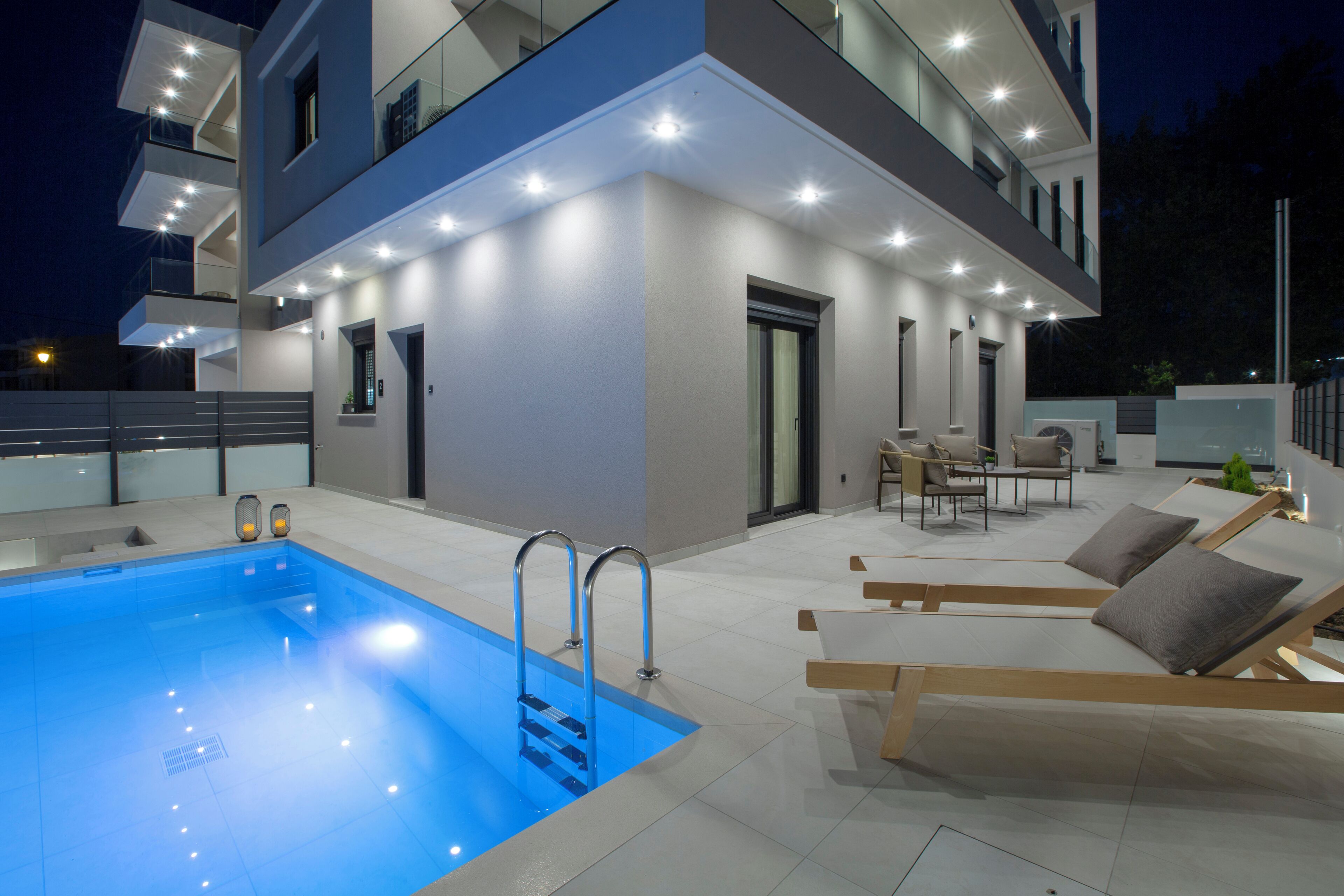 Junior Suite, Private Pool | Living area | 50-inch LED TV with premium channels