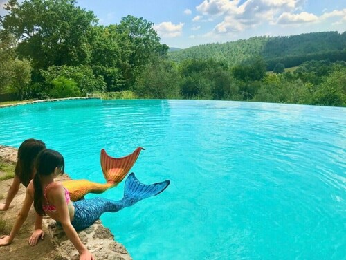 Casa colonica 'Casa Luna' con piscina a sfioro di acqua salata in comune, terrazza privata e Wi-Fi