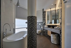 Shower, jetted tub, bidet
