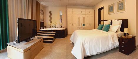 Appartement Exécutif | Draps en coton égyptien, literie de qualité supérieure