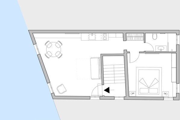 Floor plan - Quiet pied-à-terre with great canal views in Cannaregio (Venecia)