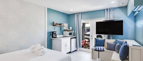 1 dormitorio, tabla de planchar con plancha, wifi y ropa de cama