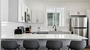 Microwave, oven, stovetop, dishwasher