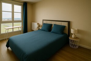 2 多间卧室、熨斗/熨衣板、WiFi、床单