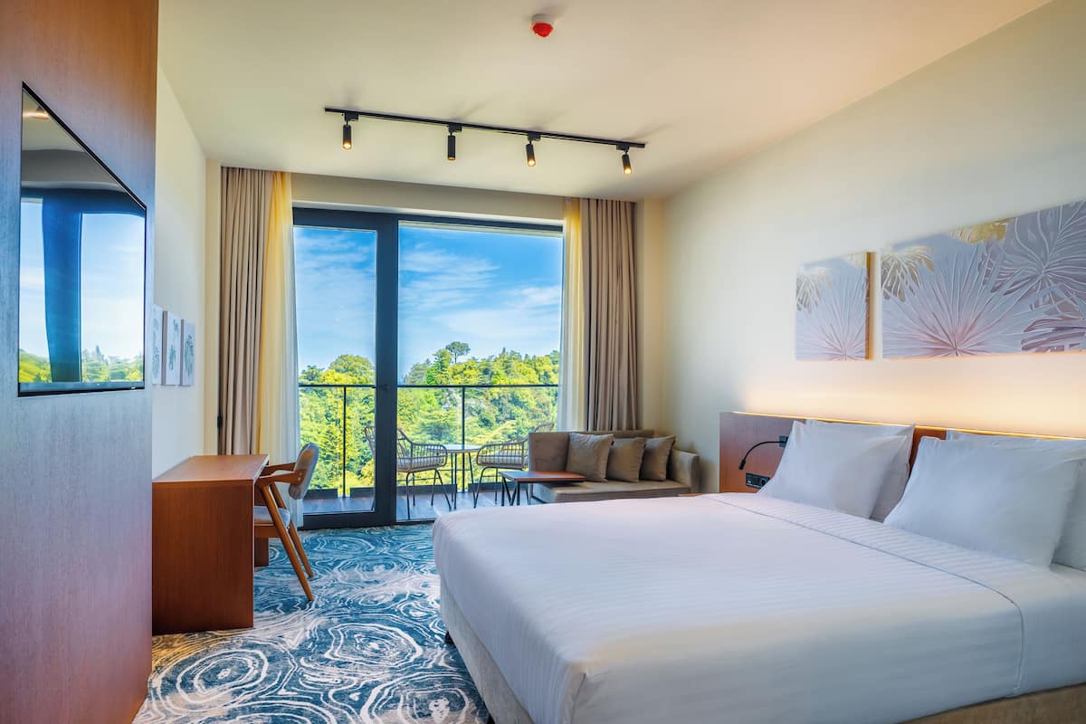 1 slaapkamer, luxe beddengoed, een minibar, een kluis op de kamer