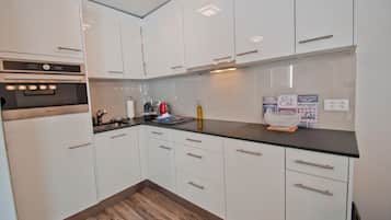 Classic Apartment | Private kitchen | Fridge, oven, stovetop, dishwasher