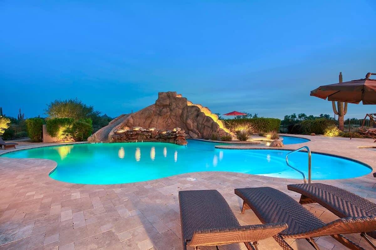 A heated pool