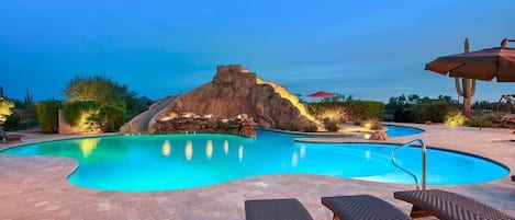 A heated pool