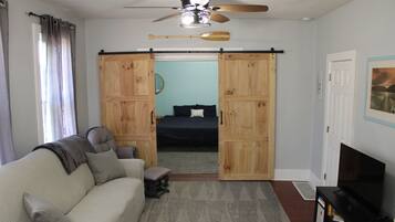 Smart TV, DVD player, books