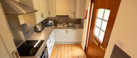 Fridge, microwave, dishwasher, toaster