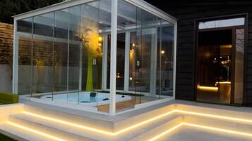 Indoor pool, a heated pool