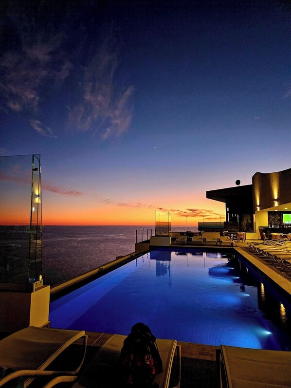 A heated pool