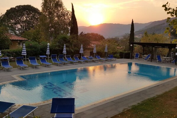 A heated pool
