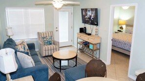 Condo, Multiple Beds, Kitchen (Surfside II 109) | Living area - Surfside II 109 (South Padre Island)