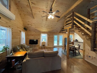 Peace and quiet in a fully equipped cabin nestled in the woods of the ADKs. 