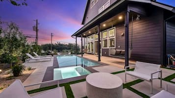 Piscine extérieure, piscine chauffée