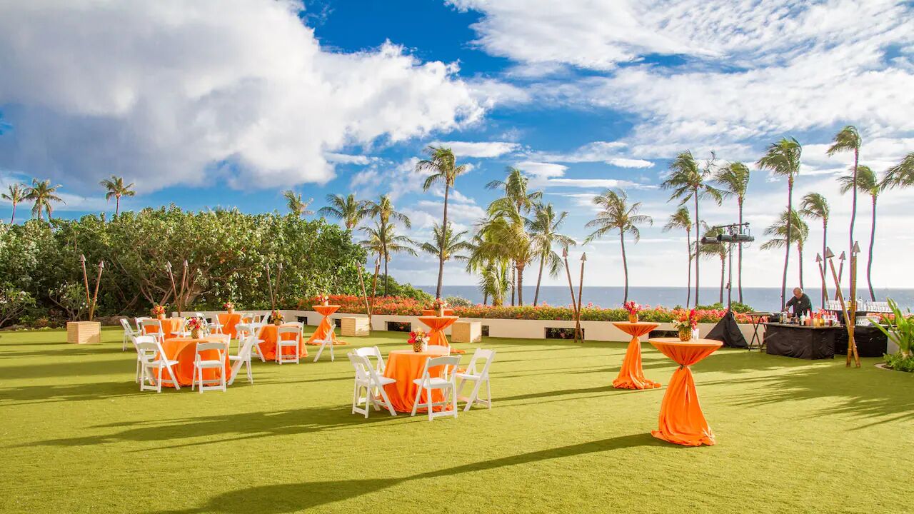 Outdoor banquet area