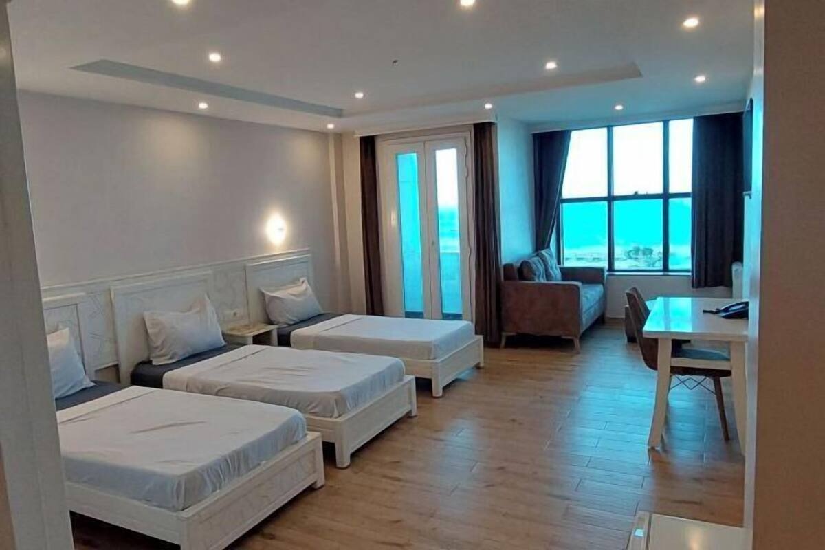 Minibar, desk, blackout curtains, soundproofing