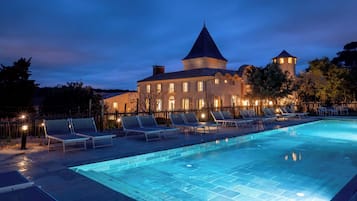 Piscine extérieure, piscine chauffée