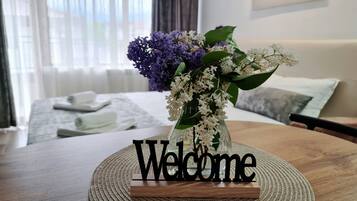 1 bedroom, laptop workspace, blackout curtains, iron/ironing board