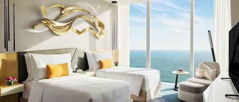 Club Twin Room (Skyline) | 1 bilik tidur, peralatan tempat tidur premium, bar mini