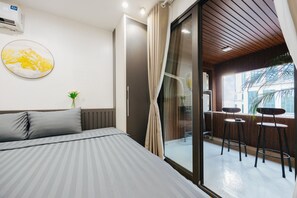 Appartement Deluxe, 1 chambre, vue ville | Rideaux occultants, fer et planche Ă repasser, Wi-Fi gratuit