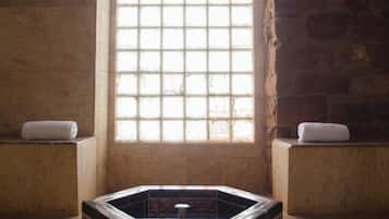 Hot tub, body treatments, hydrotherapy, body wraps, body scrubs, facials
