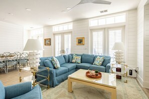 Smart TV, DVD player, books, video library