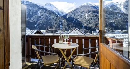 Chasa Campell: The flat is on the first floor of an Engadine house