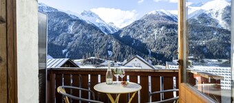 Chasa Campell: The flat is on the first floor of an Engadine house