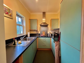 Apartment | Private kitchen | Fridge, microwave, oven, stovetop
