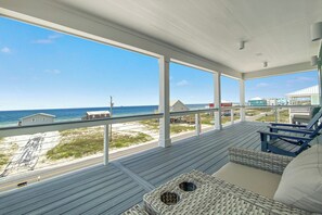 Terrace/patio - Luxury Beach Home, Private Heated Pool, 100 Steps To Beach, Panoramic Gulf Views (Gulf Shores)