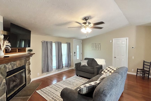 Televisión, chimenea