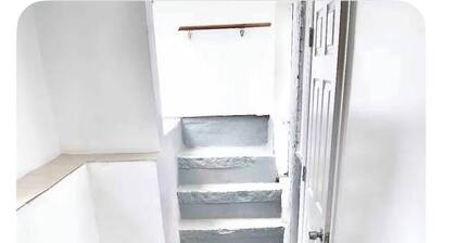 The studio apartment has just been redesigned, with floor walls and furniture!