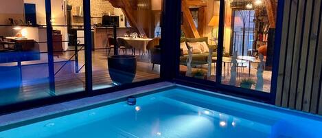 A heated pool