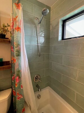 Secador de pelo, toallas, jabón, shampoo
