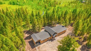 Exterior - Custom Luxury Yellowstone Retreat: 6 Acres, Private Decks, Fire Pit, Heat & AC (Island Park)