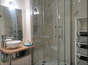 Shower, hair dryer