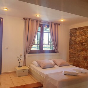Premium bedding, memory foam beds, in-room safe, soundproofing - Elia Village by Irida Iris Group (Lesvos)