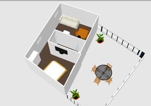 Floor plan - Junior suite appartment 25 (ASTI)