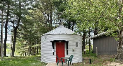 Unique grain bin cottages offering modern comfort for a memorable stay