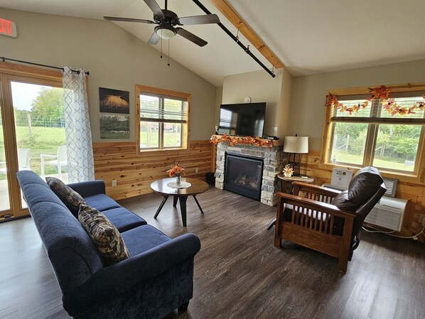 TV connectée, cheminée