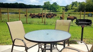 Outdoor dining - Elevated luxury awaits at Legacy Cabins, where bison roam just beyond. (Hanna City)
