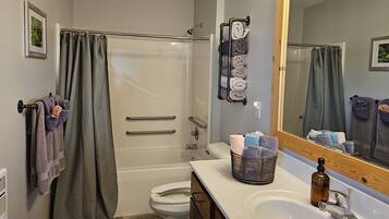 Hair dryer, towels